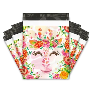 10x13 Floral Giraffe Designer Poly Mailers Shipping Envelopes Premium Printed Bags