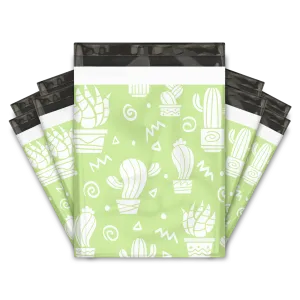 19x24" Green Cactus Designer Poly Mailers Shipping Envelopes Premium Printed Bags