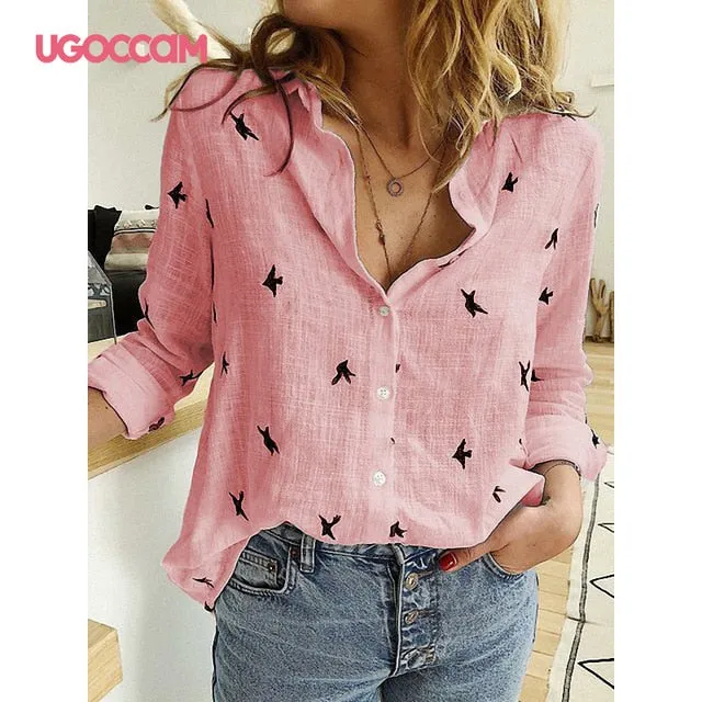 2021 Women's  Long Sleeve Blouse Sizes S - 5XL