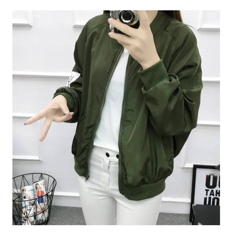 Baseball Jersey Women Trendy Loose Thin Printed Jacket Plus Size Europe Outerwear