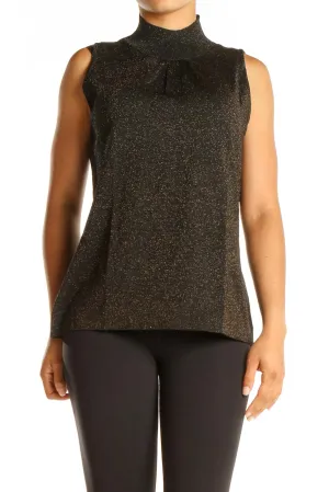 Brown Shimmer Chic Top