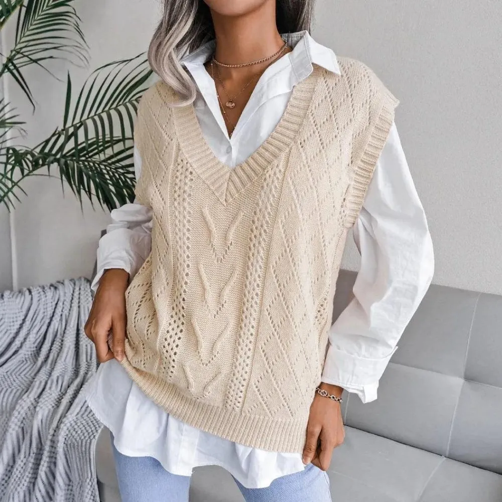 Cable Knit Sweater Vest