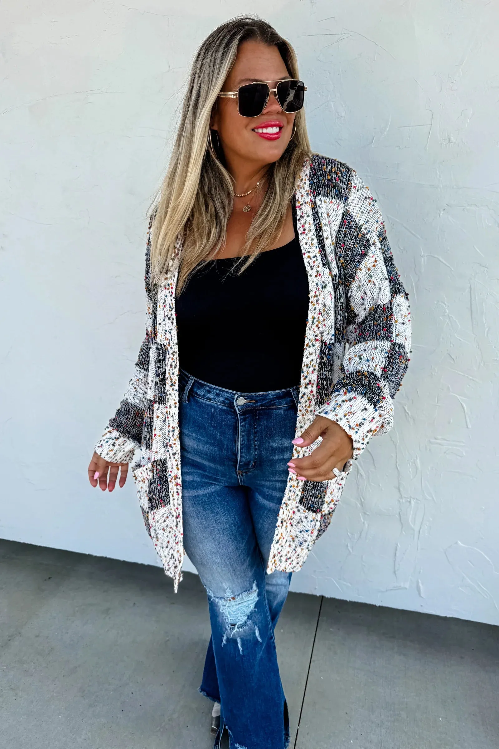 Checkered Miley Dot Cardigan {Pre-Order}