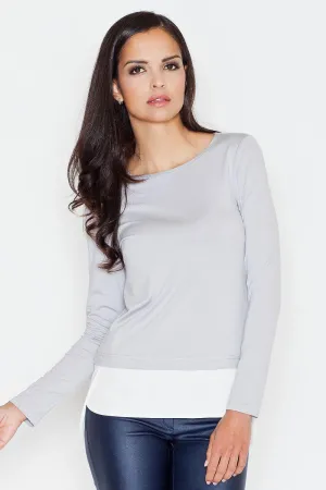 Chic Color-Blocked Long Sleeve Top