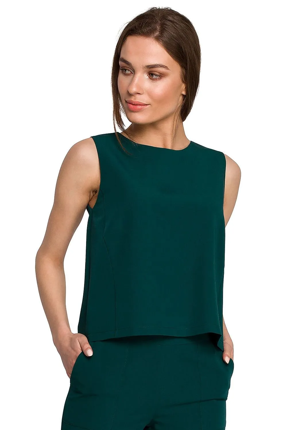 Chic Sleeveless Trapeze Top