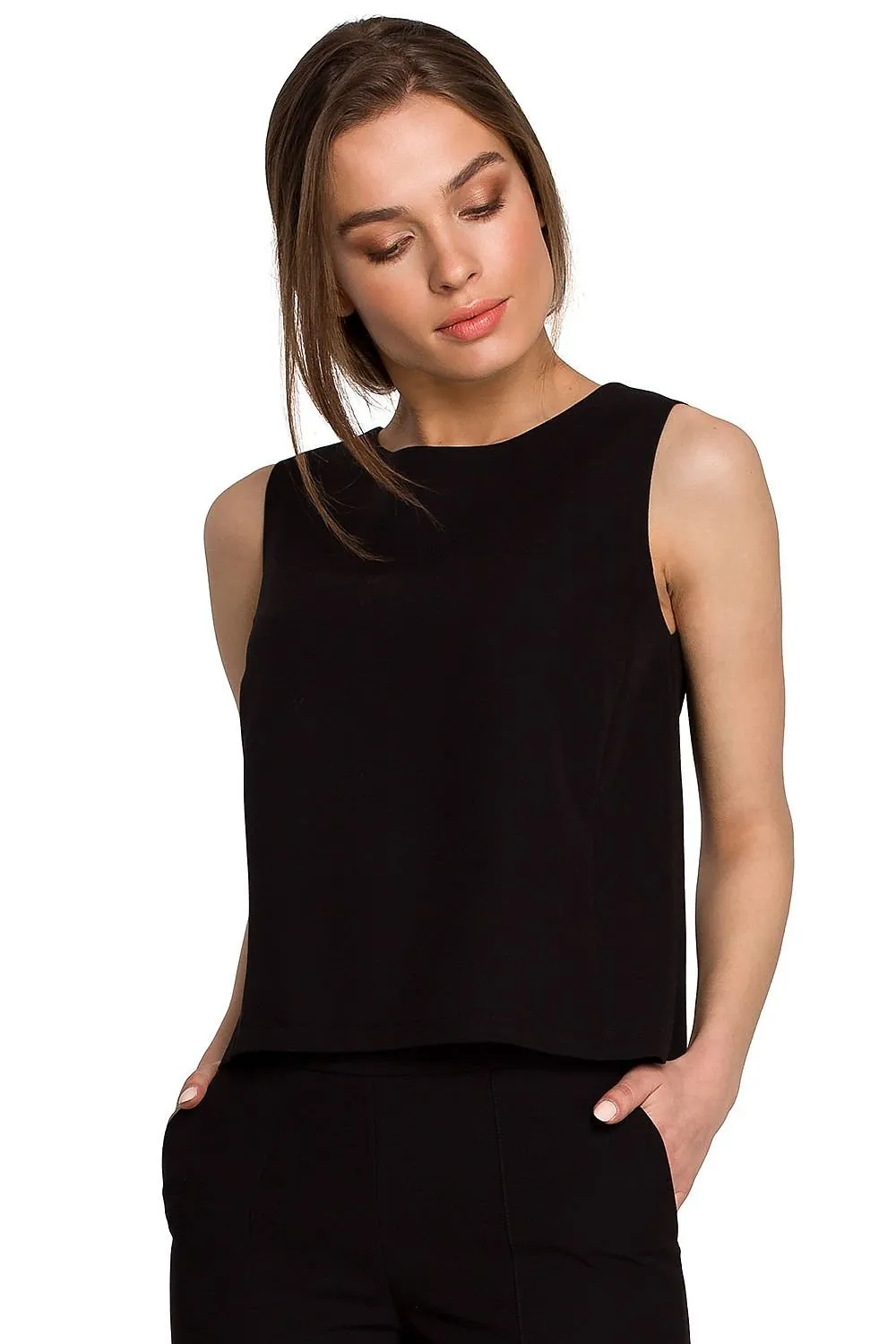 Chic Sleeveless Trapeze Top