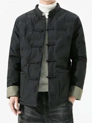 Chinese Style Men's Trendy Skin-friendly Winter Down Jackets