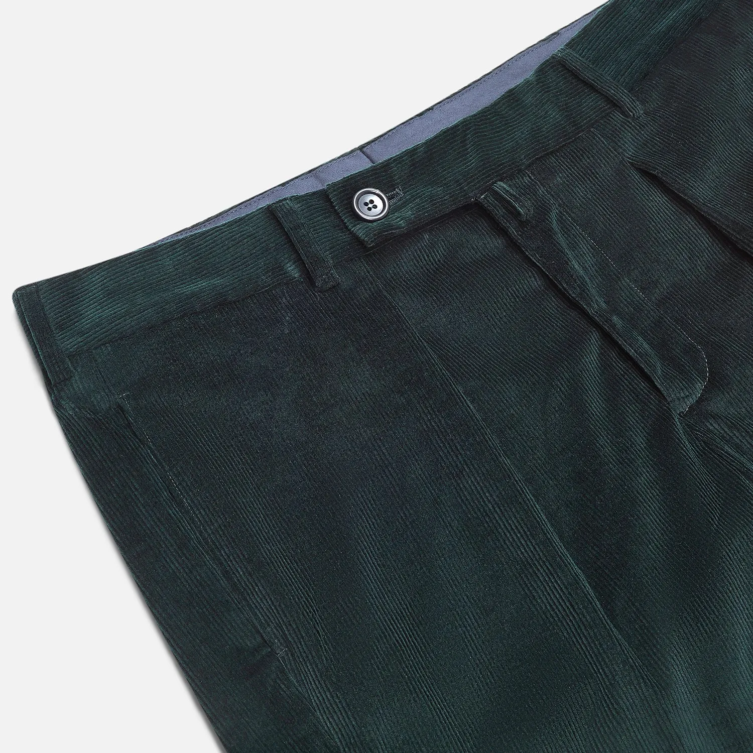 Dark Green Corduroy Edward Trousers