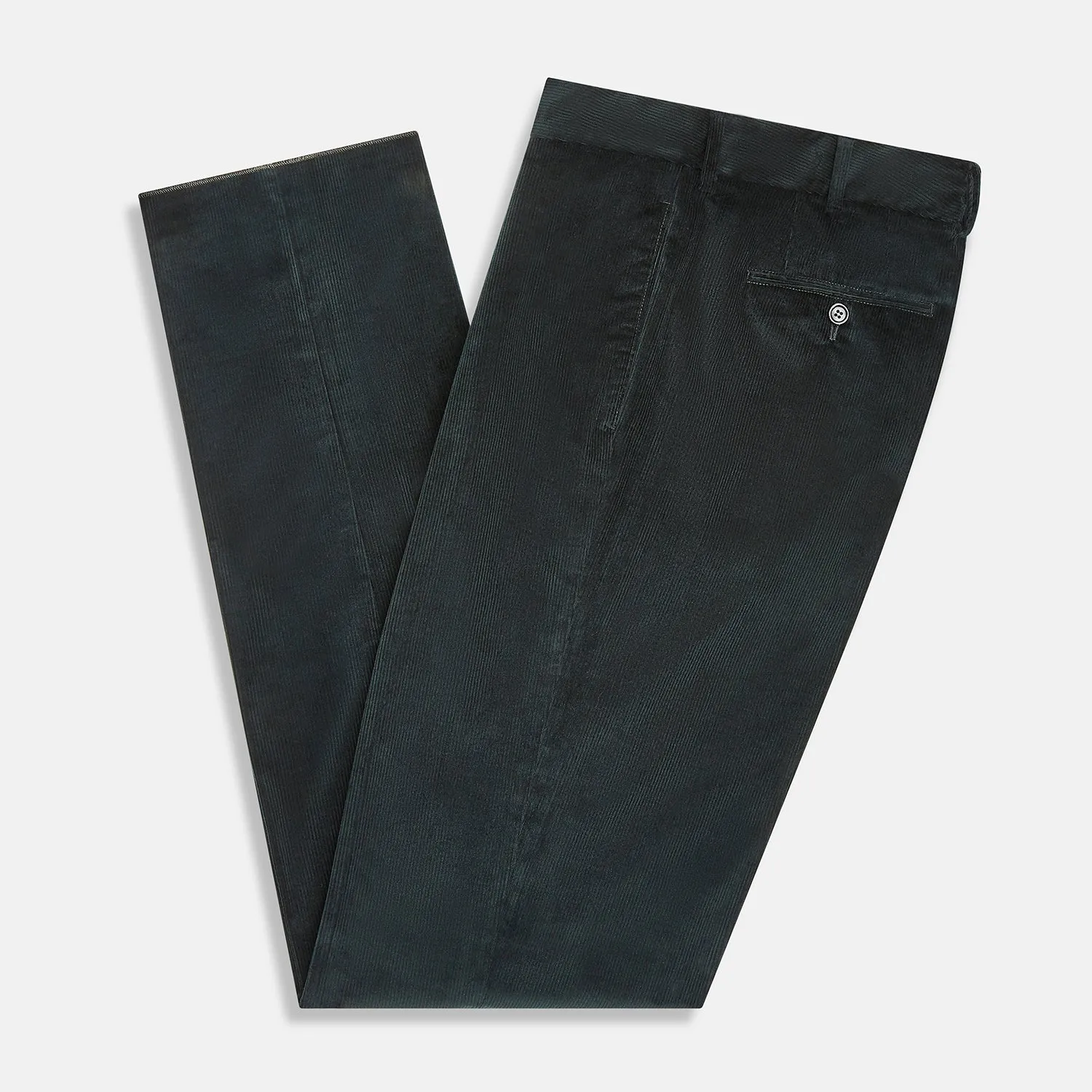 Dark Green Corduroy Edward Trousers