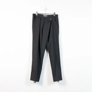 gray wool wrap trouser