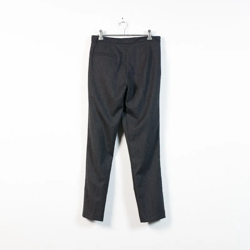 gray wool wrap trouser