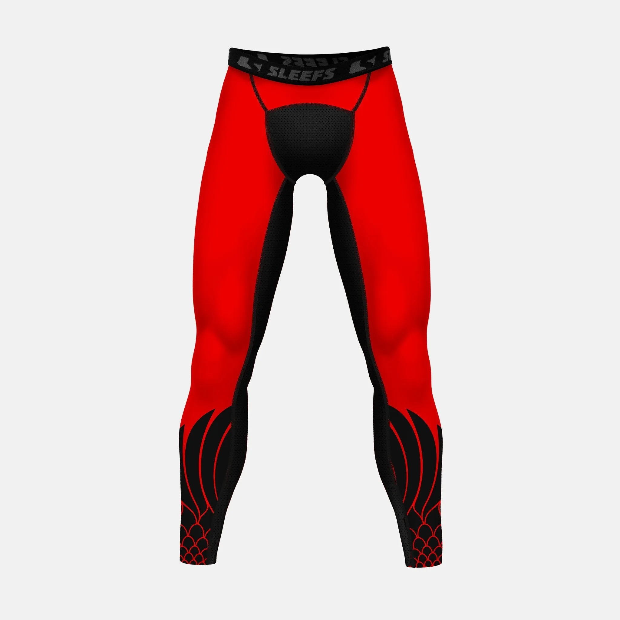 Icarus Red and Black compression tights / leggings