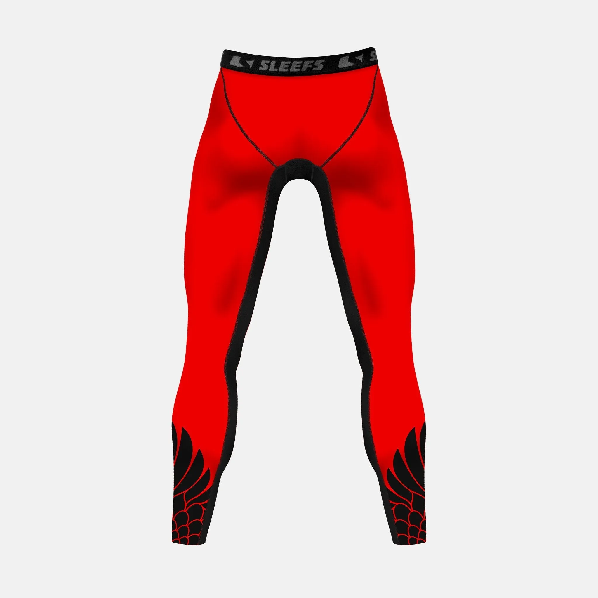 Icarus Red and Black compression tights / leggings