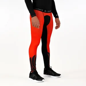 Icarus Red and Black compression tights / leggings