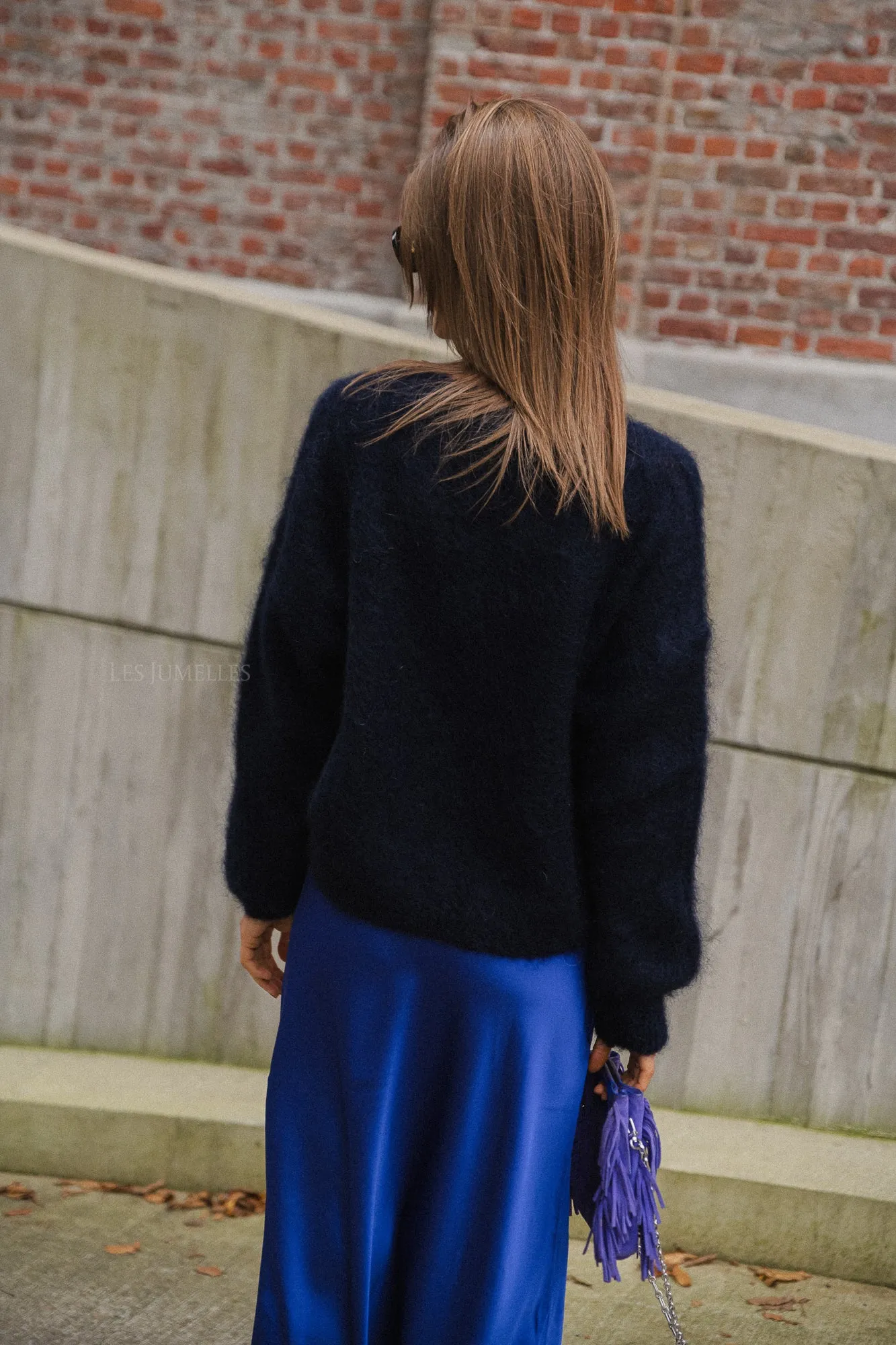 Joanne mohair jumper navy