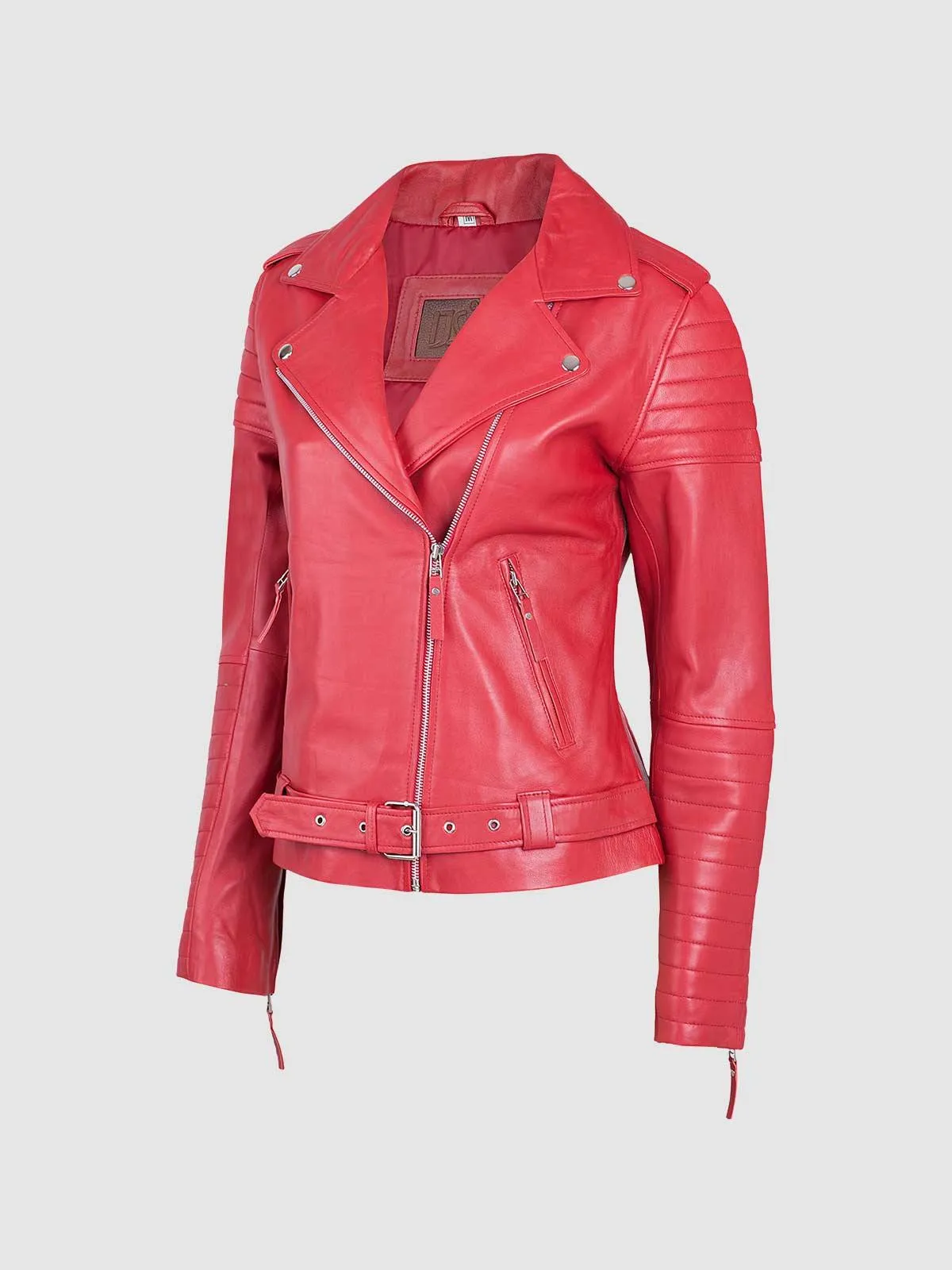 Leather Padded Biker Jacket