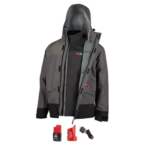 M12™ Heated AXIS™ Layering System with HYDROBREAK™ Rainshell Kit M (Gray)