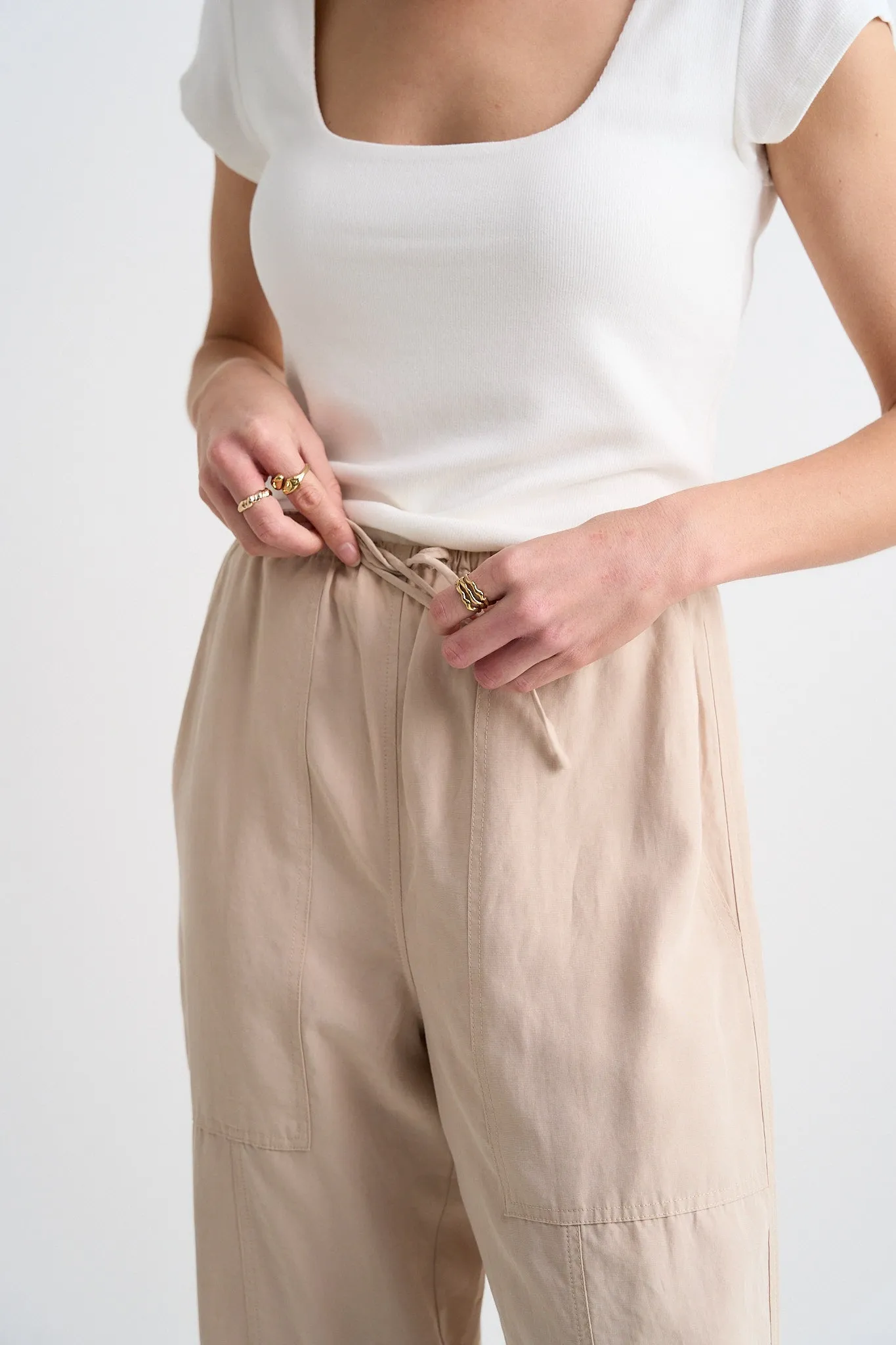 Memoir Stone Soft Drape Cargo Pants