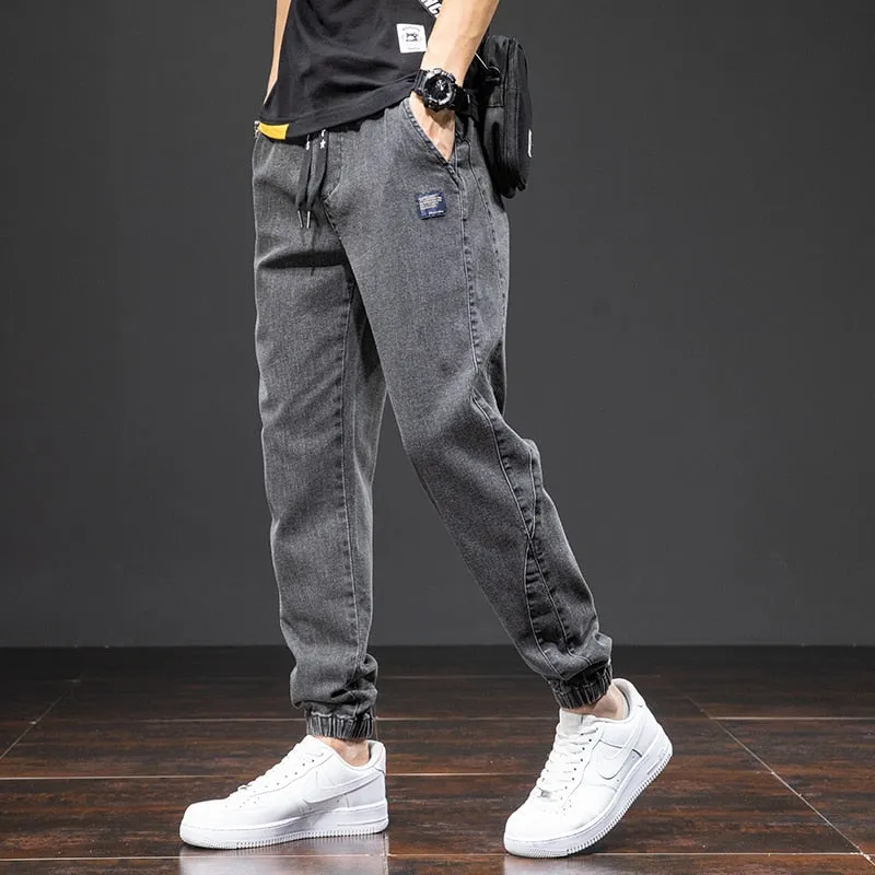 Men's Relaxed Black Denim Joggger Pants | Perfect for All Seasons