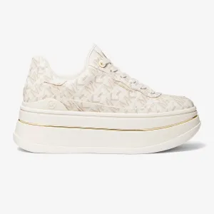 Womens Vanilla Signature Logo Platform Sneakers - MICHAEL Michael Kors Hayes Empire