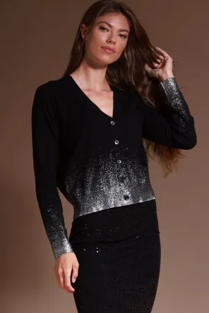 Minnie Rose Gradient Metallic Cardigan