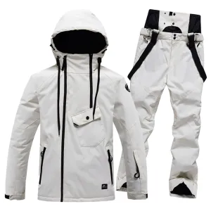 modern Women's Solid Color Ski Suit Windproof Warm And Breathable Winter Skiing Equipment