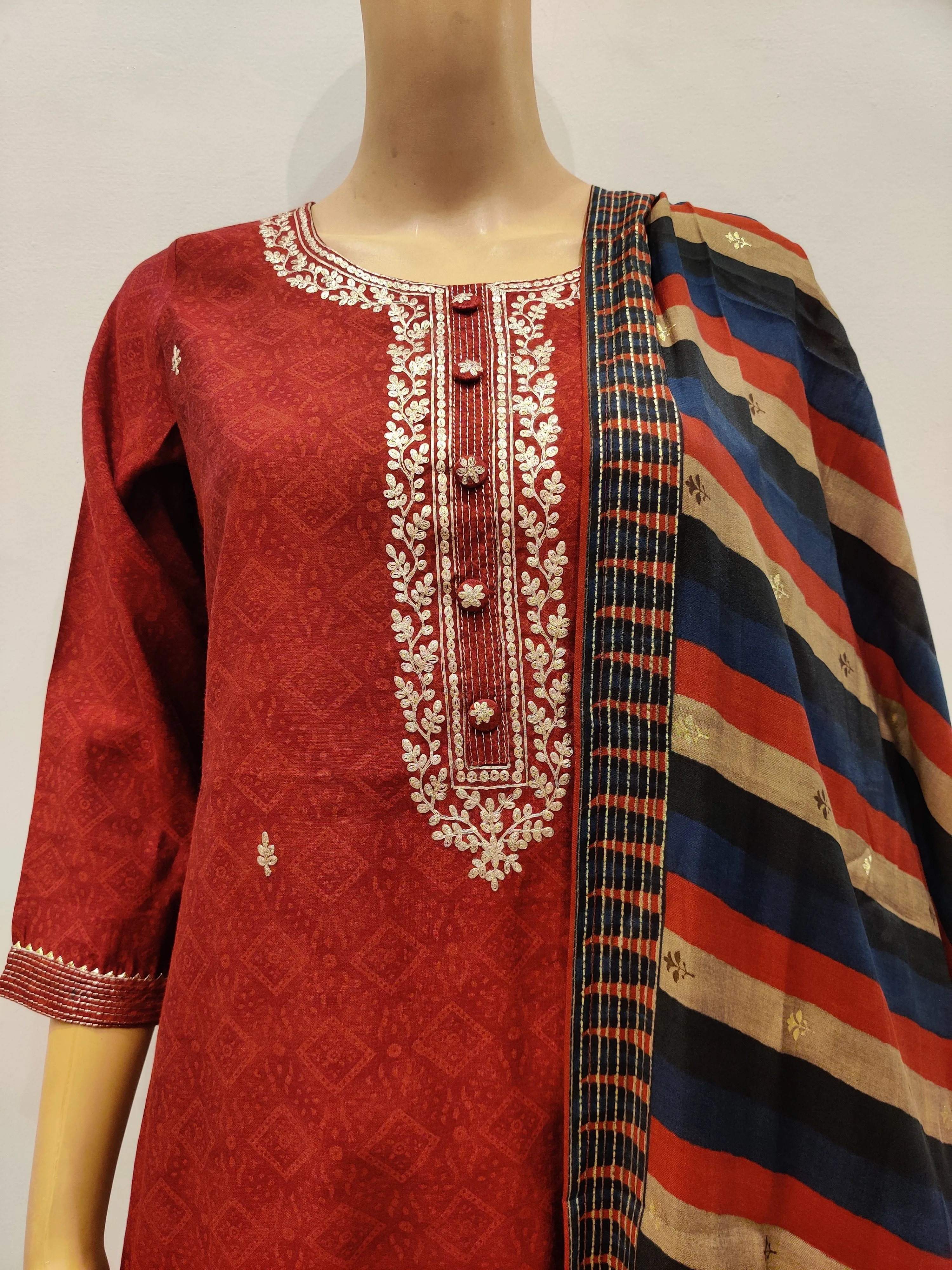 Nasturtium Kurta pant with dupatta