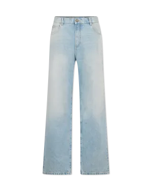 Relaxed Fit Washed Baggy Low Rise Jeans