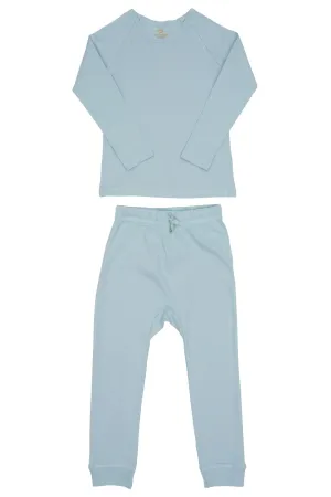 RIB JERSEY LONG JOHNS SET - LT. BLUE