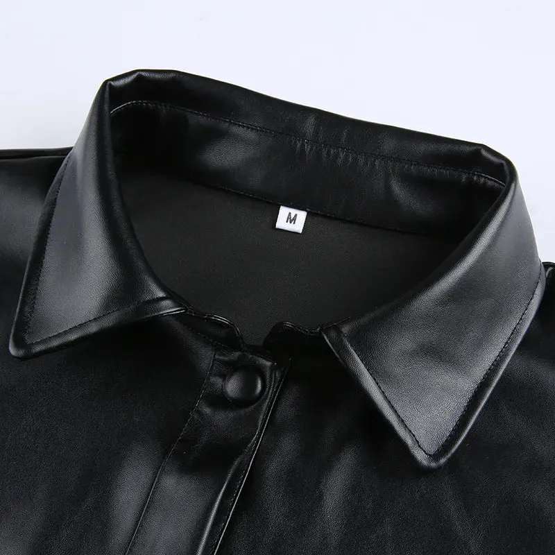 Short PU Leather Jacket