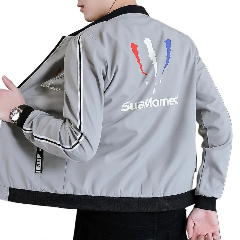 Slim Look Stylish Trendy Thin Jacket Young Baseball Collar Tops Outerwear