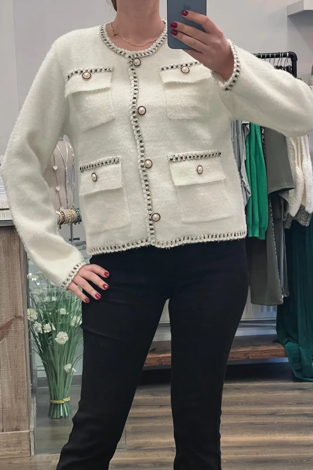 Soft Pearl Pocket Jacket