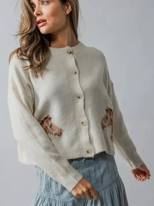 Wild Horses Crewneck Cardigan